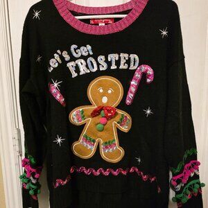 33 Degrees Let's Get Frosted Ugly Christmas sweater - Women's XL - Excellent